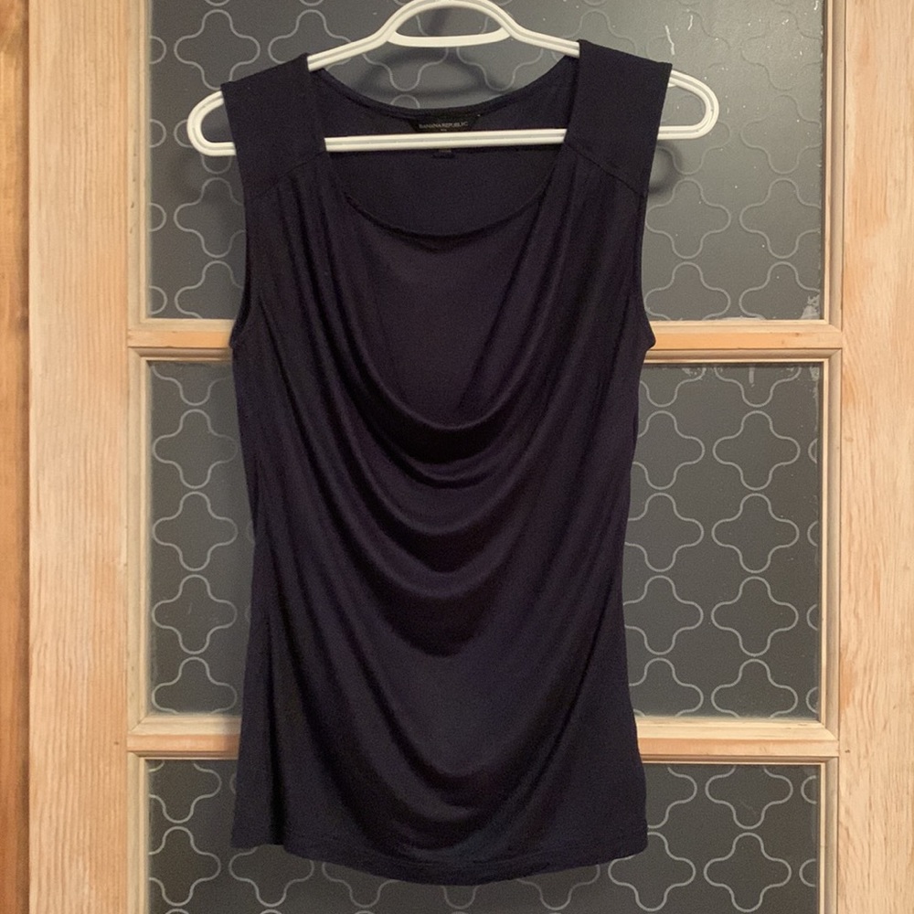 Banana Republic navy cowl neck